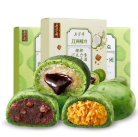 7.45元！五芳斋 艾草豆沙青团 60g*4枚（旭派2件 付14.9元包邮）