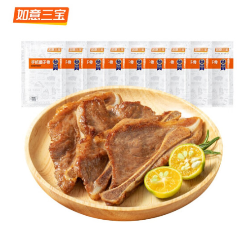 88元包邮！如意三宝 猪排 美食排骨手抓扇子骨135g*10袋