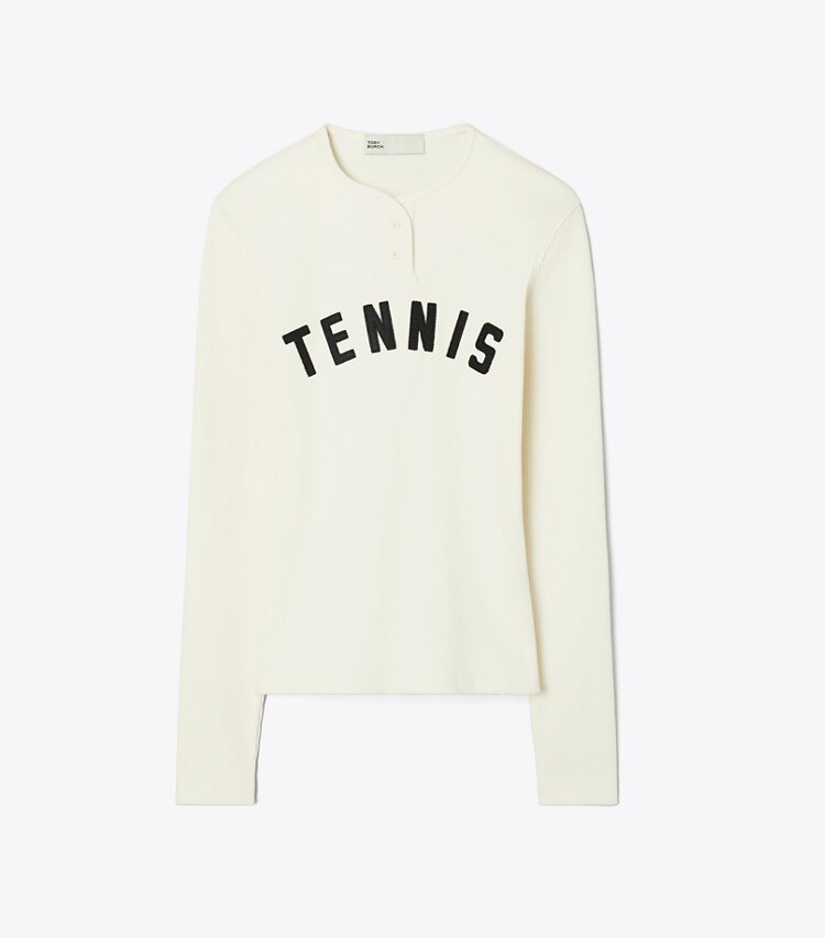 tory sport Ribbed Cotton Tennis Henley