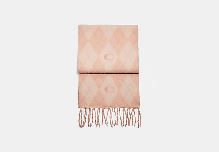 COACH Argyle Print Oversized Muffler