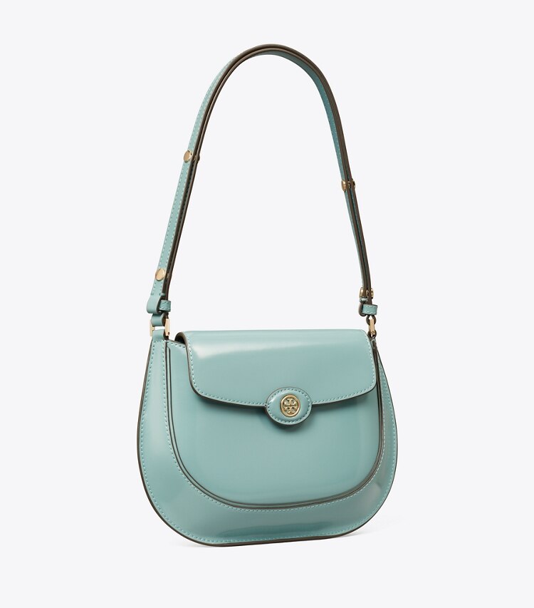 tory burch Robinson Spazzolato Small Flap Bag