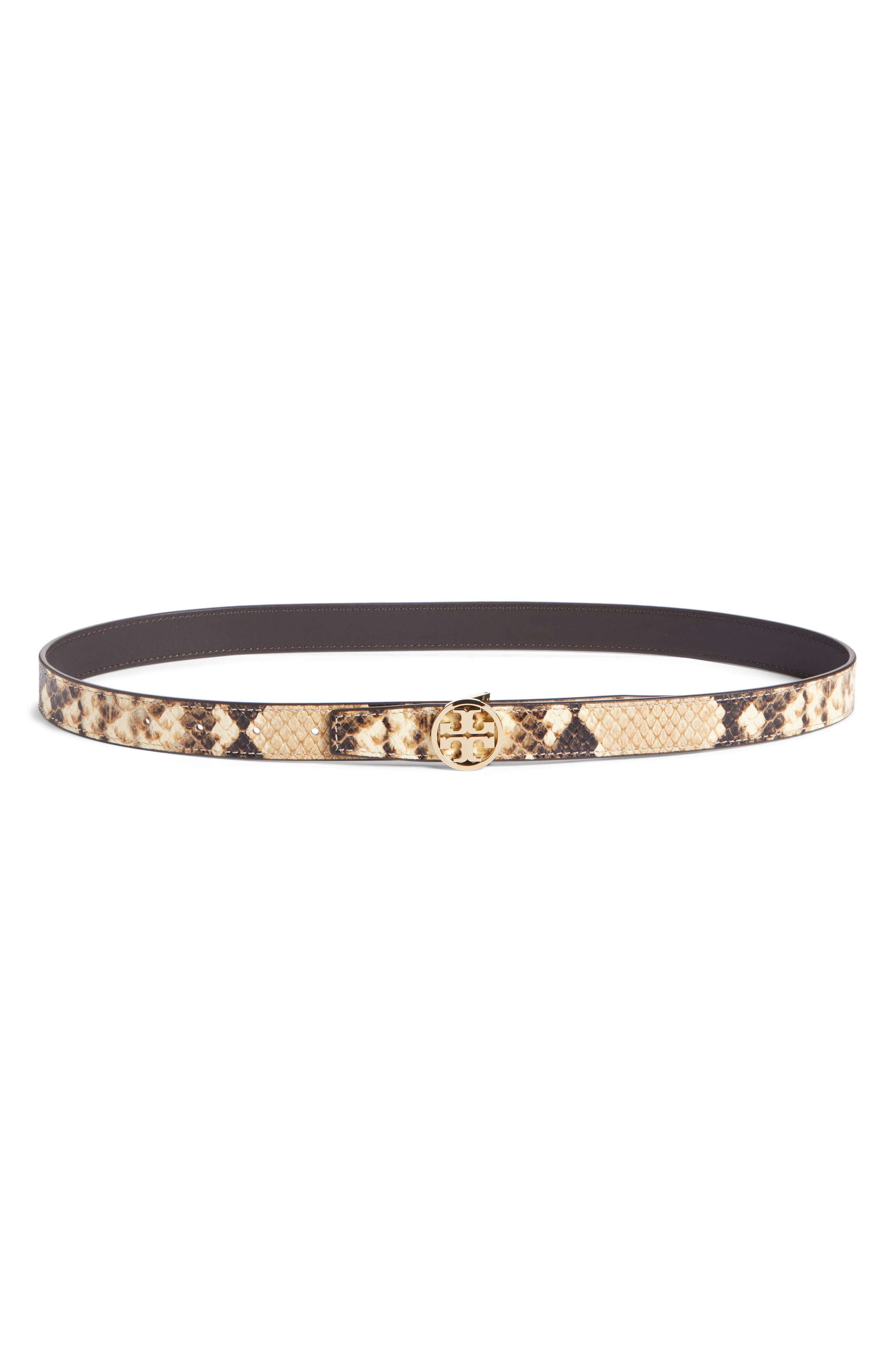 Tory Burch Miller Snakeskin Embossed Belt