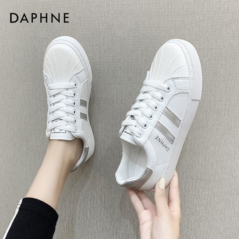 【JD旗舰店】达芙妮（DAPHNE） 贝壳头小白鞋