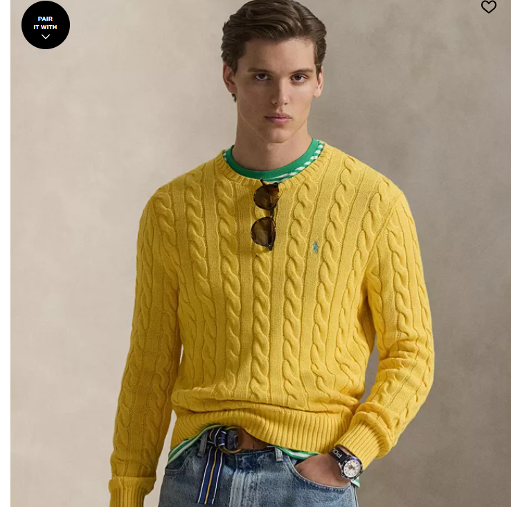 Polo Ralph Lauren 男士麻花毛衣！