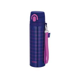 Thermos 膳魔师 真空隔热便携式紫色格纹保温杯JNT-551 550ml