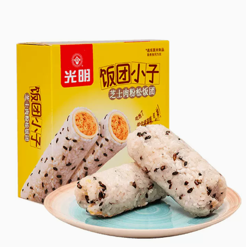 9.84元/盒！光明 芝士肉松饭团 236g*6盒（凑单包邮）