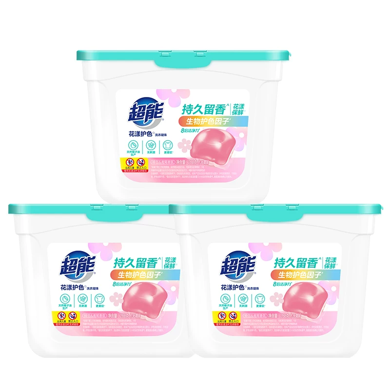超能花漾护色洗衣凝珠36颗*3盒