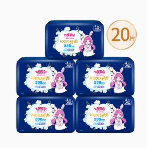 14.9元包邮！七度空间夜用5包
