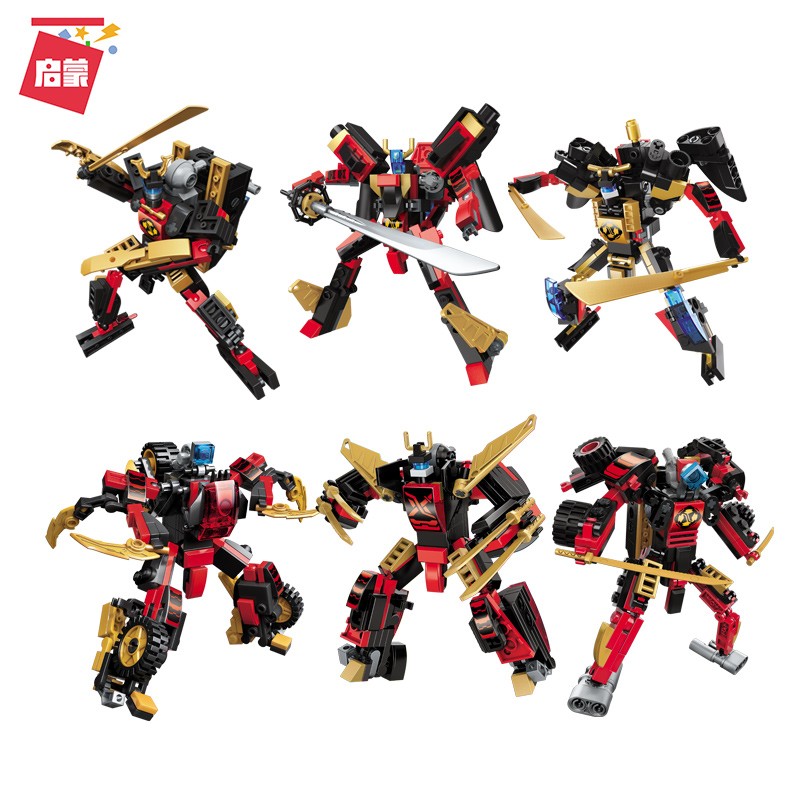 变形益智拼装积木男孩高达模型动脑修罗战神