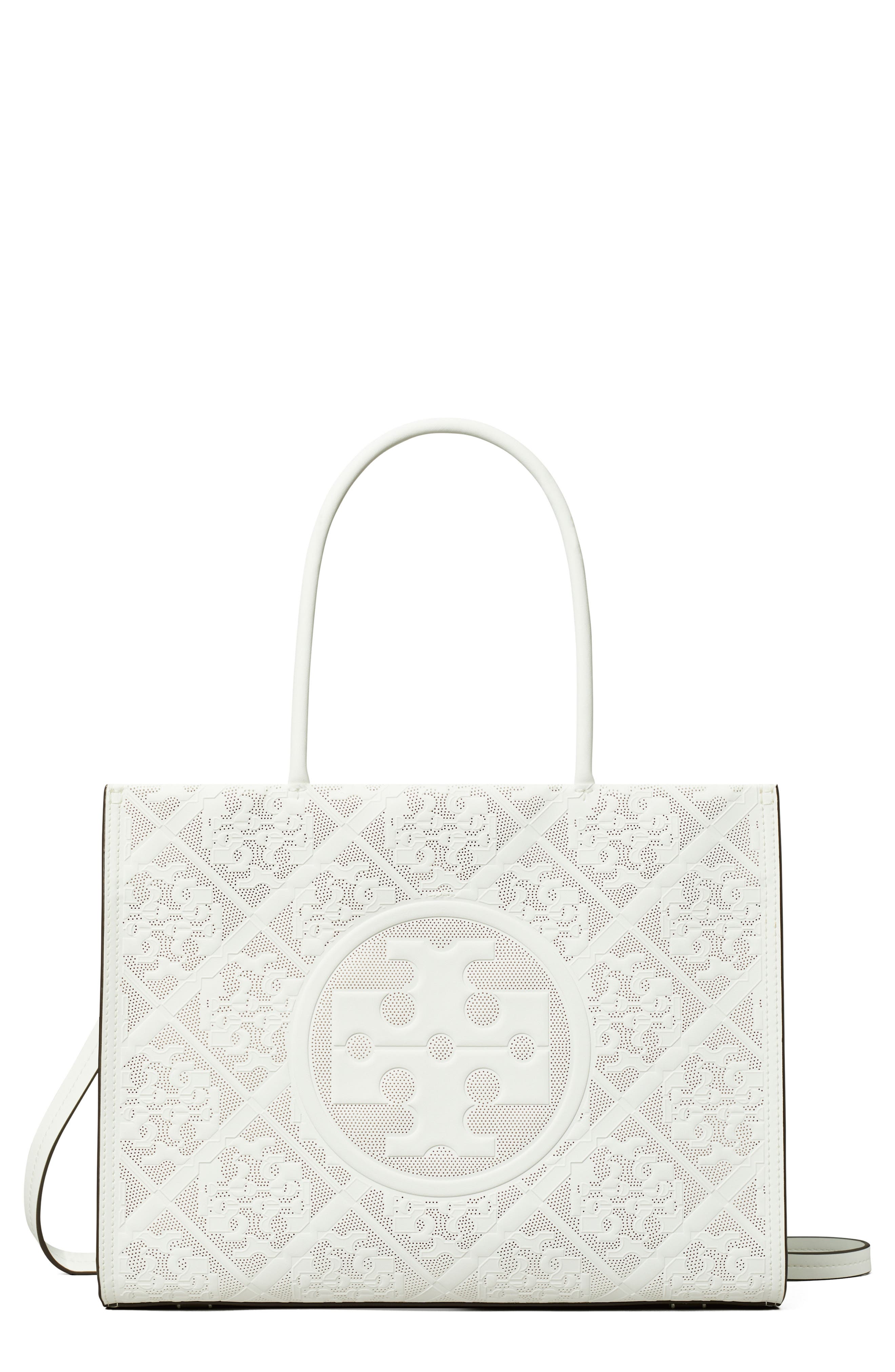 Tory Burch Small Ella Perforated Faux Leather Tote