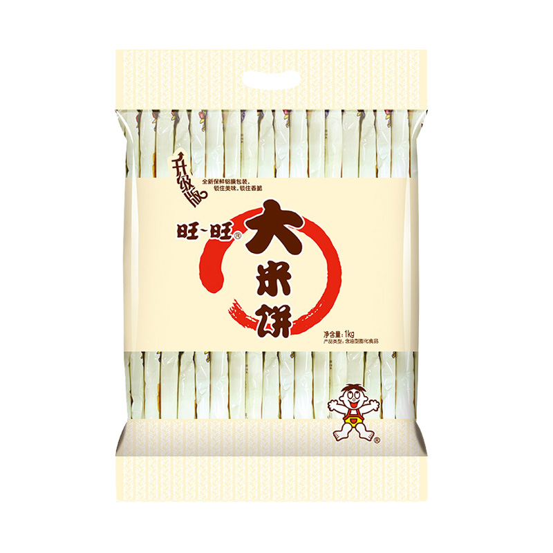 旺旺大米饼膨化零食1kg*4件