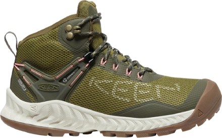 KEEN NXIS EVO Mid 女士徒步鞋 Olive Drab/Silver Birch 6