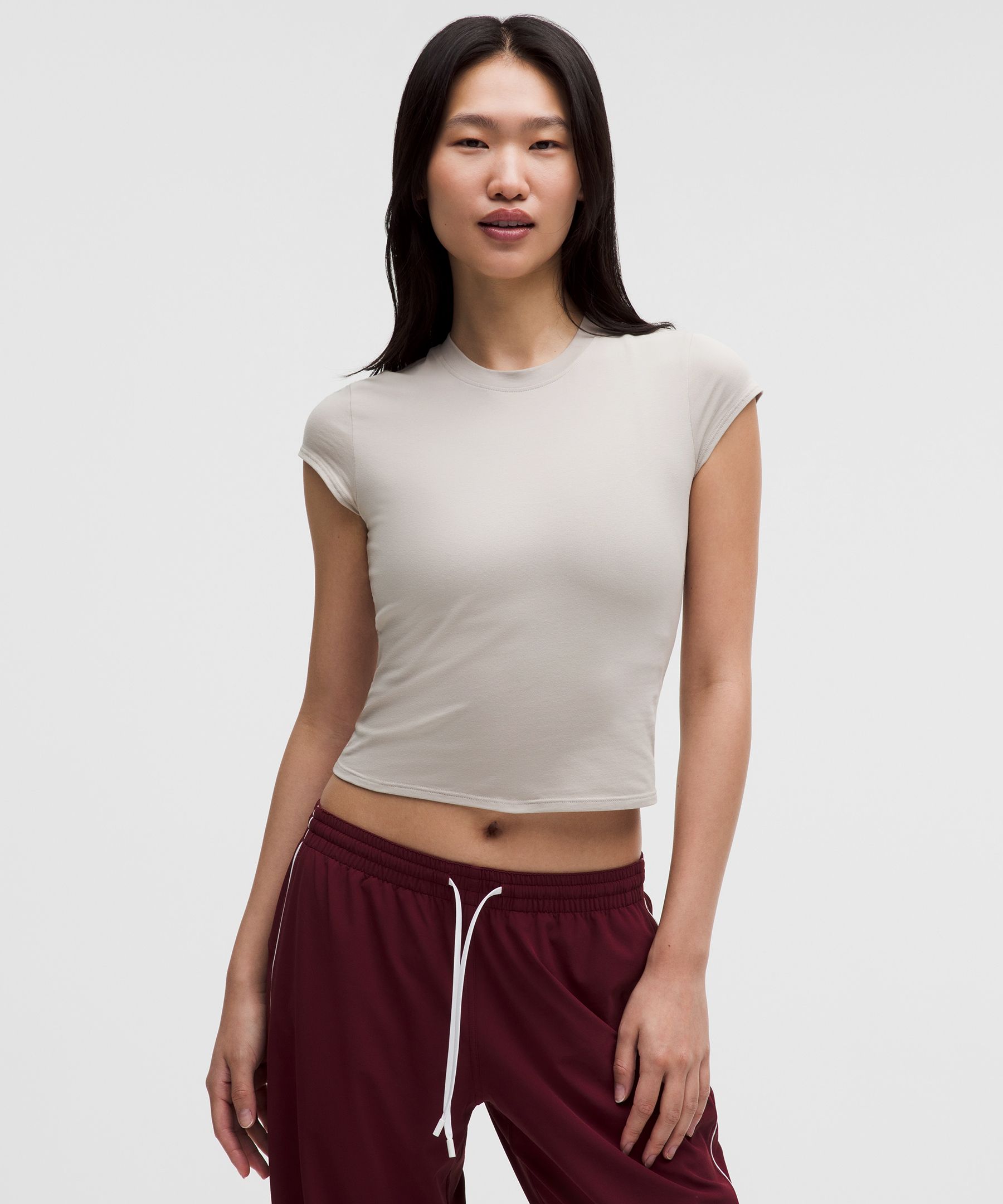 Lululemon Organic Cotton Baby 女士T恤 Downtown Tan XL