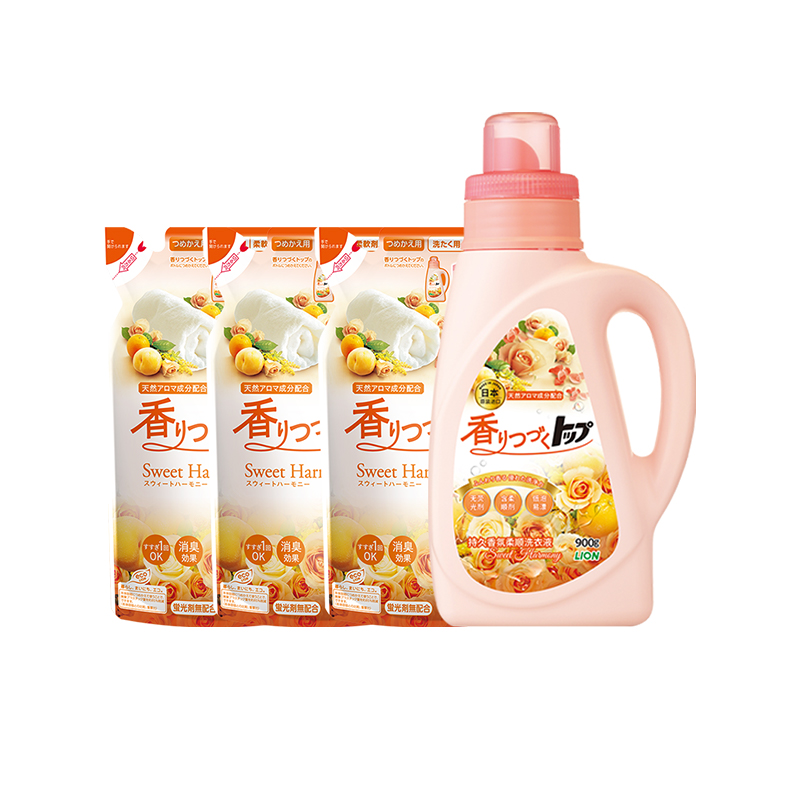 狮王持久香氛洗衣液花果香900g+690g*3