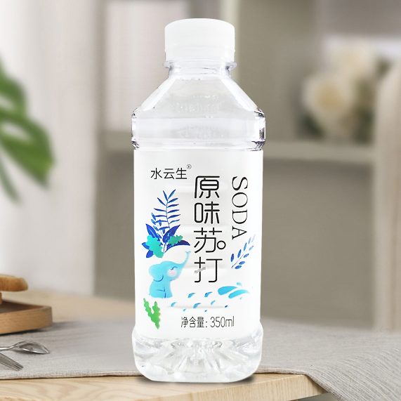 9.9元包邮！水云生 无糖弱碱柠檬苏打水 350ml*8瓶