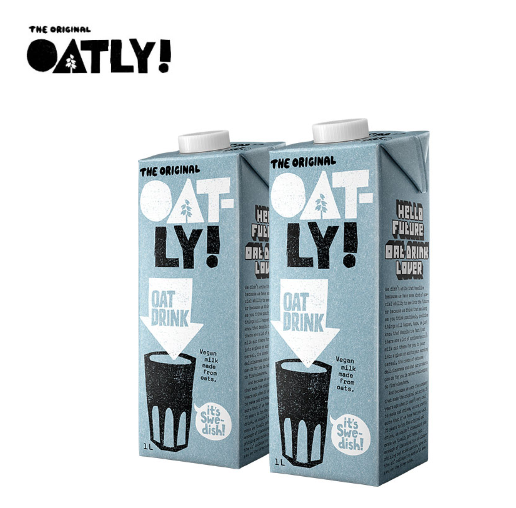 21.6元包邮！OATLY 噢麦力 原味燕麦奶 1L*2瓶