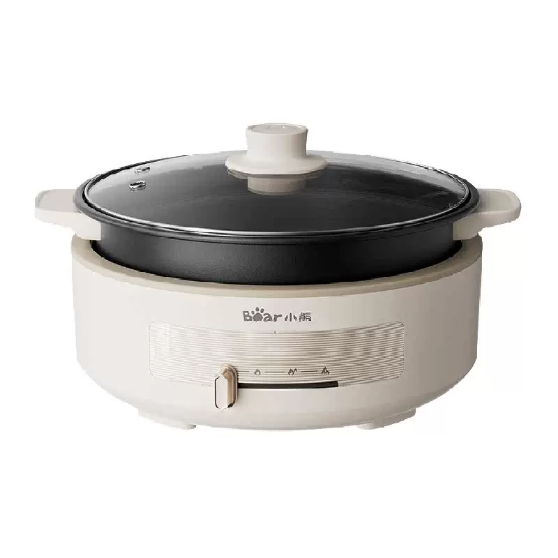 小熊电火锅家用分体式多功能大容量电煮锅