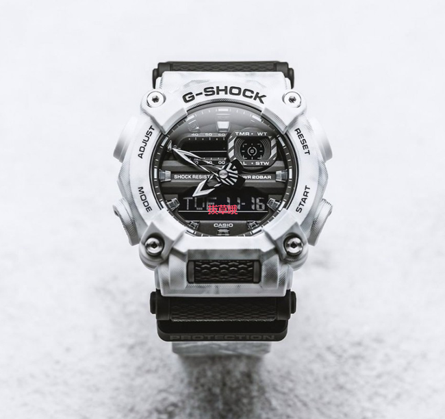 CASIO卡西欧G-SHOCK 雪地迷彩系列运动手表GA-900GC-7A,折后价$84.38