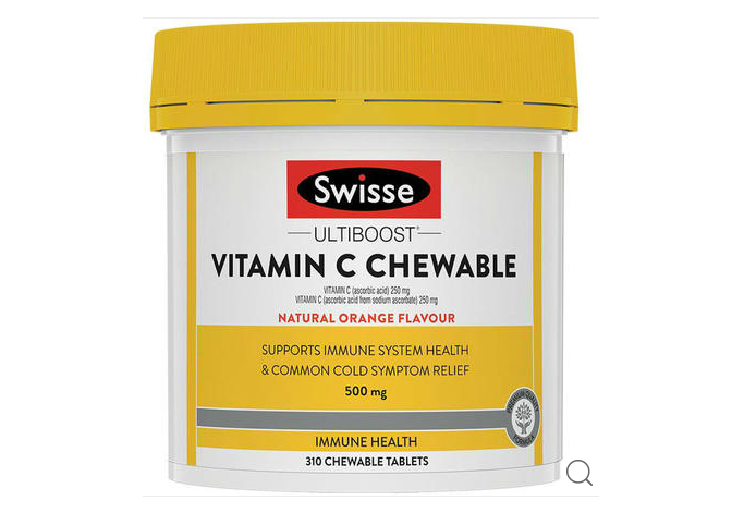 Swisse 维生素C咀嚼片 500mg 310粒,售价AU$10.99(约50元)