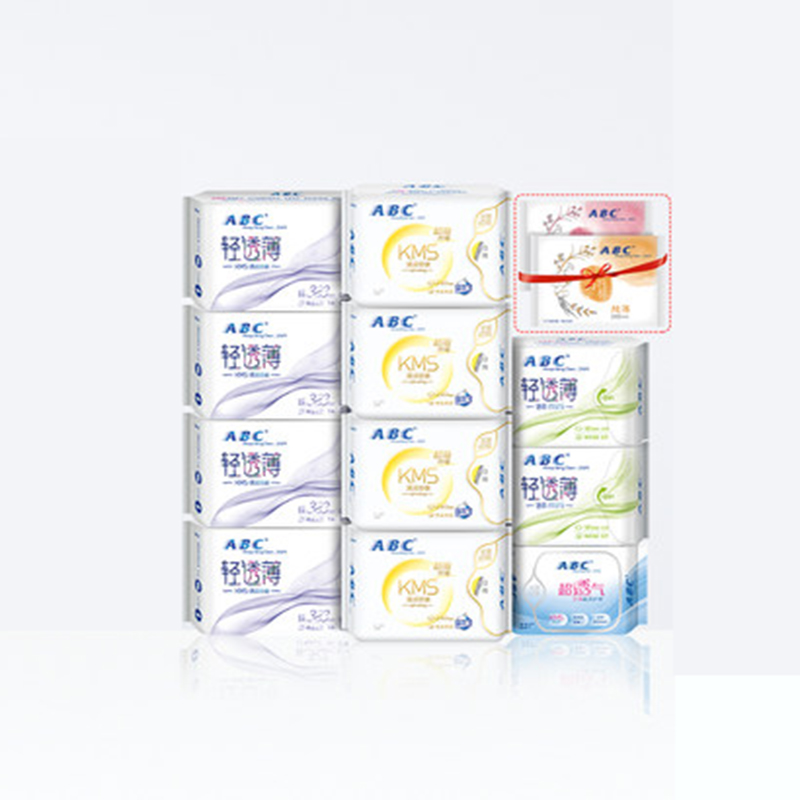 【ABC】卫生巾棉柔日用夜用姨妈巾整箱组合