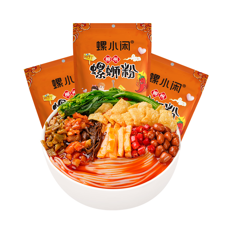 螺小闲螺蛳粉共230gx2袋+220g1桶