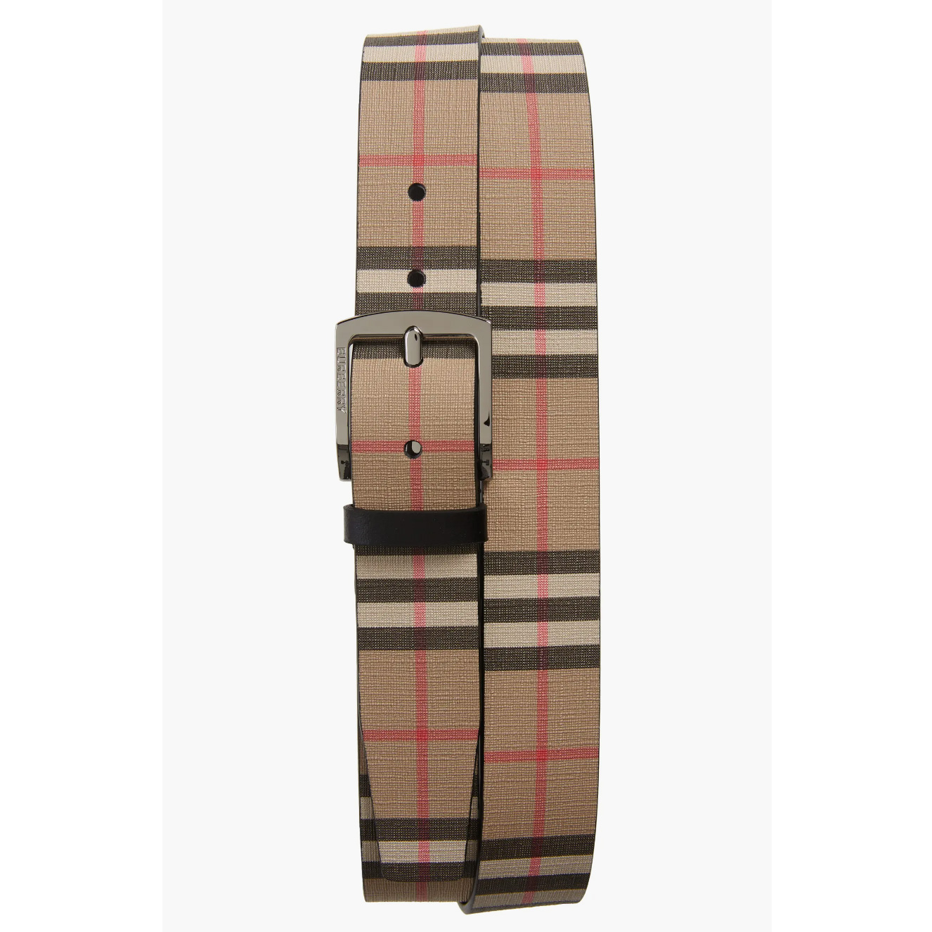 Burberry Check E-Canvas & Leather腰带