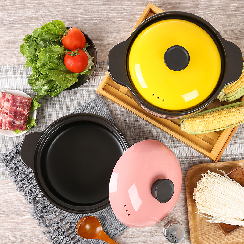 【帮企】家用彩色陶瓷砂锅炖锅1.6L