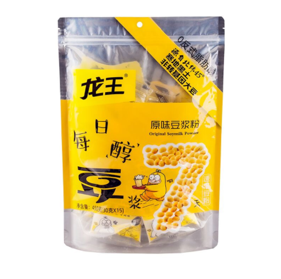 16.8元包邮！龙王 手磨特浓豆浆粉*15包