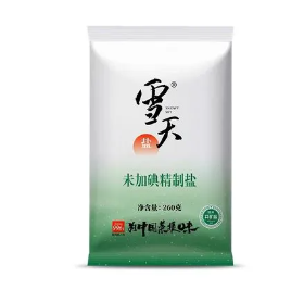 9.9元包邮！雪天精制无碘盐260g*9