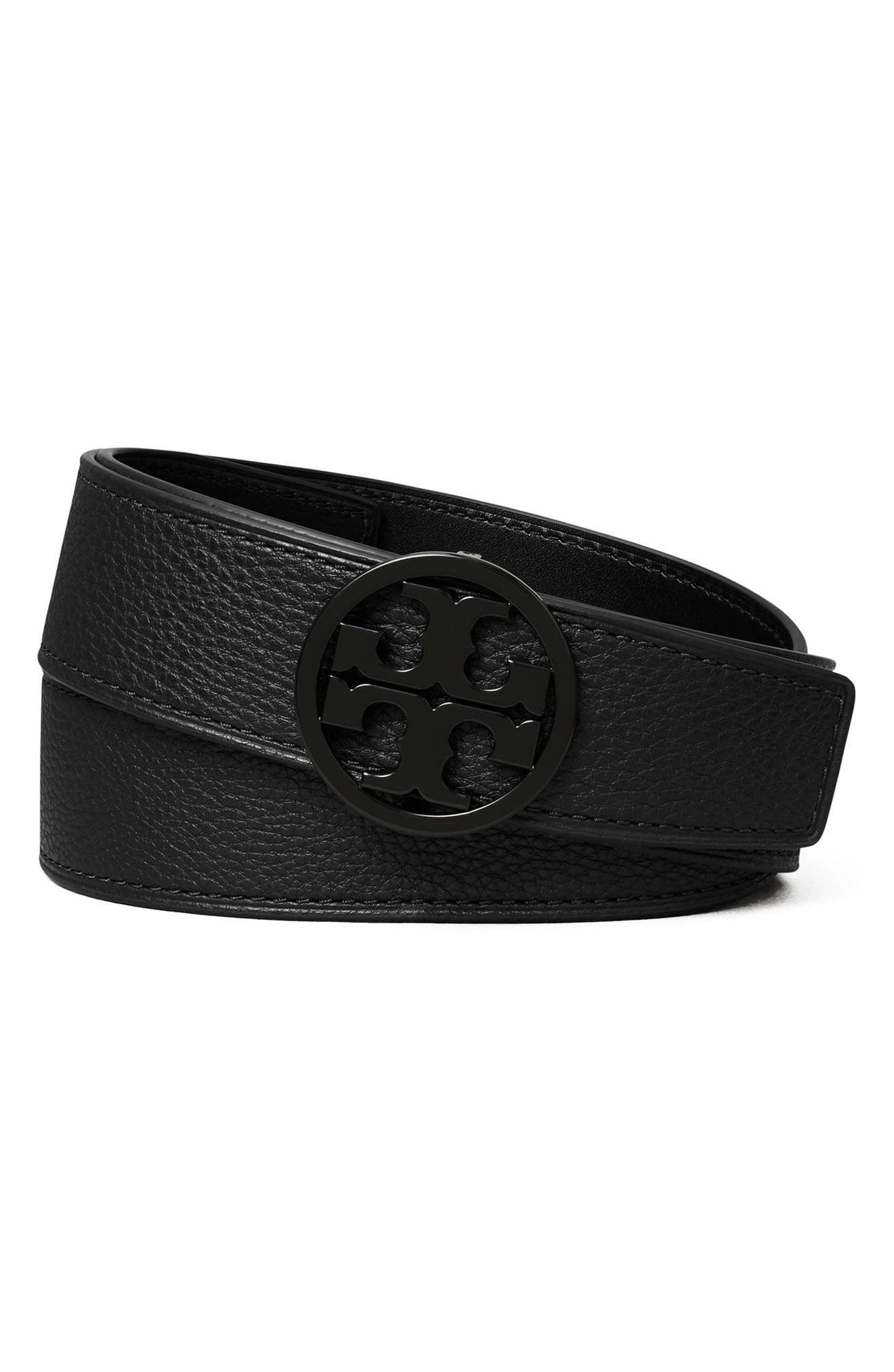 Tory Burch Miller Logo Leather Belt