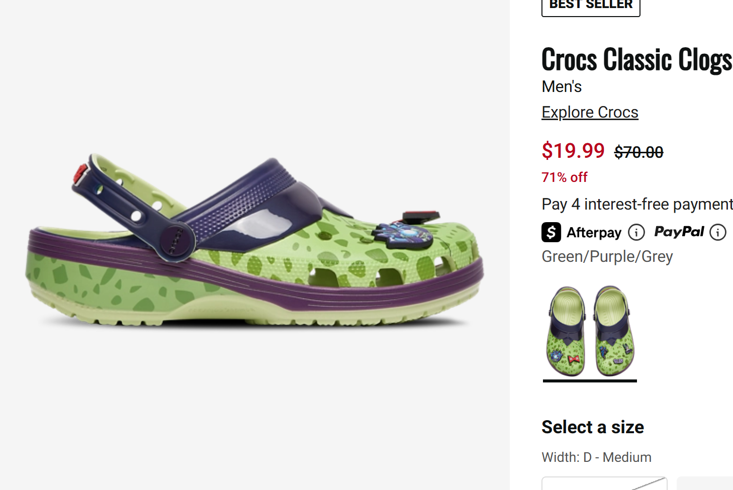 Crocs Men's Dragon Ball Z Cell Classic Clogs Sale
