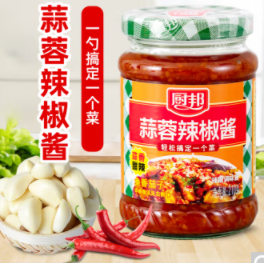 3.9元包邮！厨邦 蒜蓉辣椒酱210g
