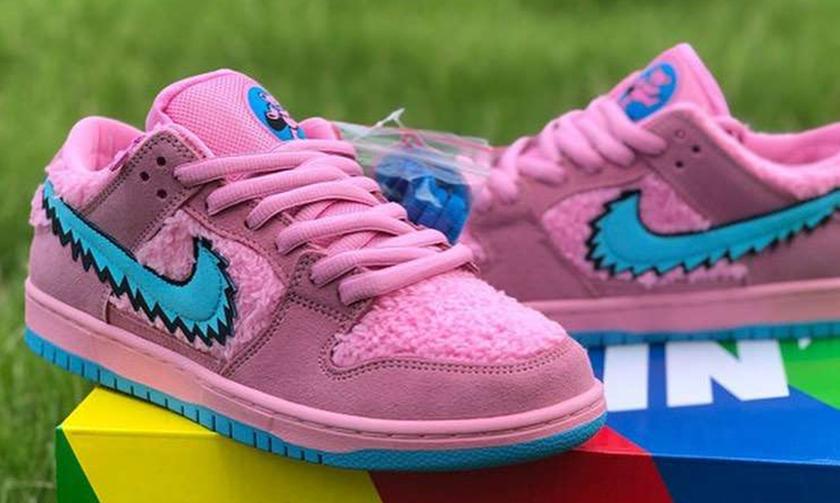 这款鞋子不可小觑:小熊联名 dunk low 粉色版本实物近赏!