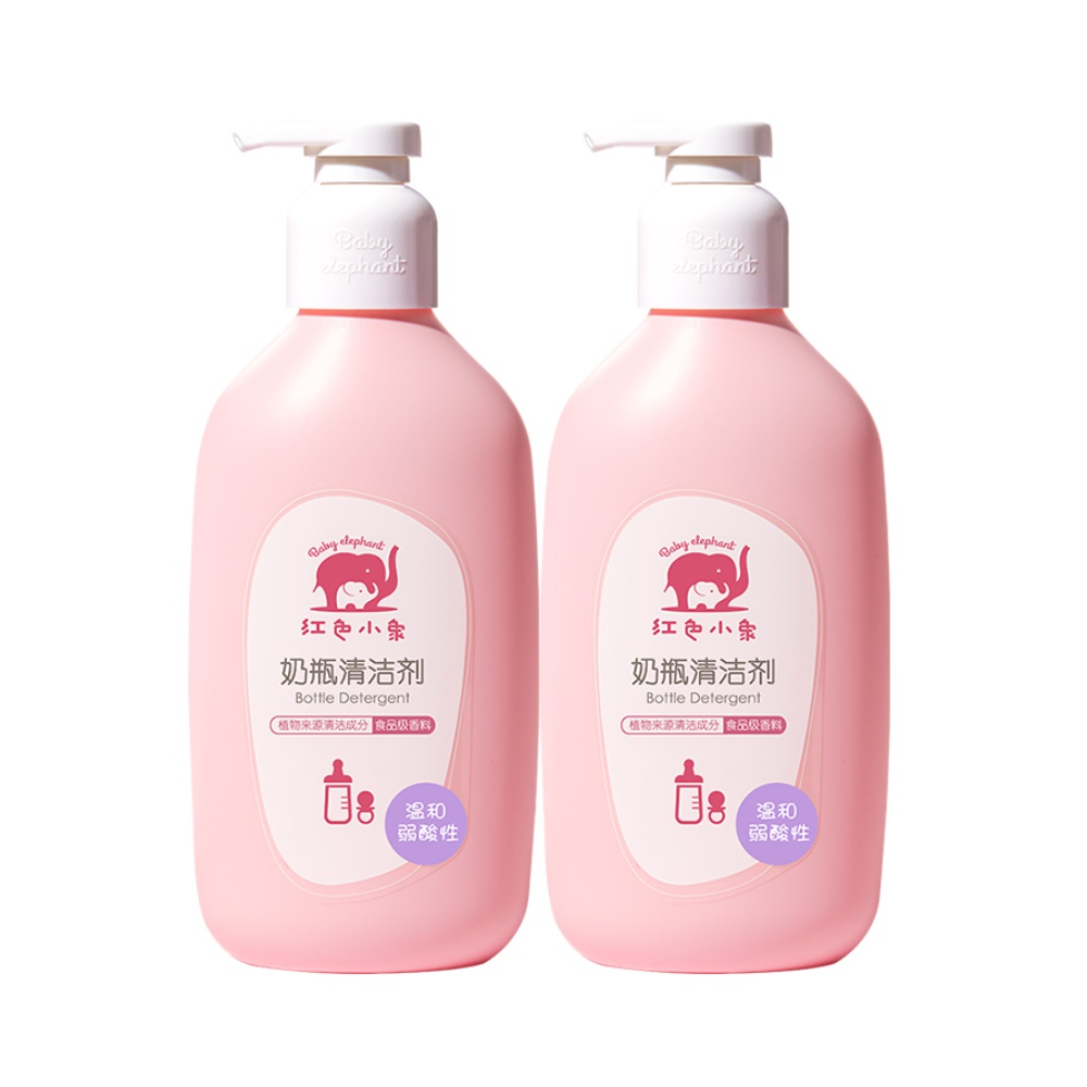红色小象奶瓶清洁剂400ml*2
