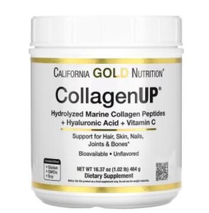 California Gold Nutrition, CollagenUp，海洋水解胶原蛋白 + 透明质酸 + 维生素 C，原味，16.37 盎司