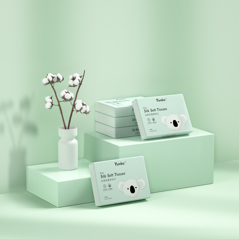 【优尼可品牌】宝宝专用乳霜柔纸巾40抽X5包