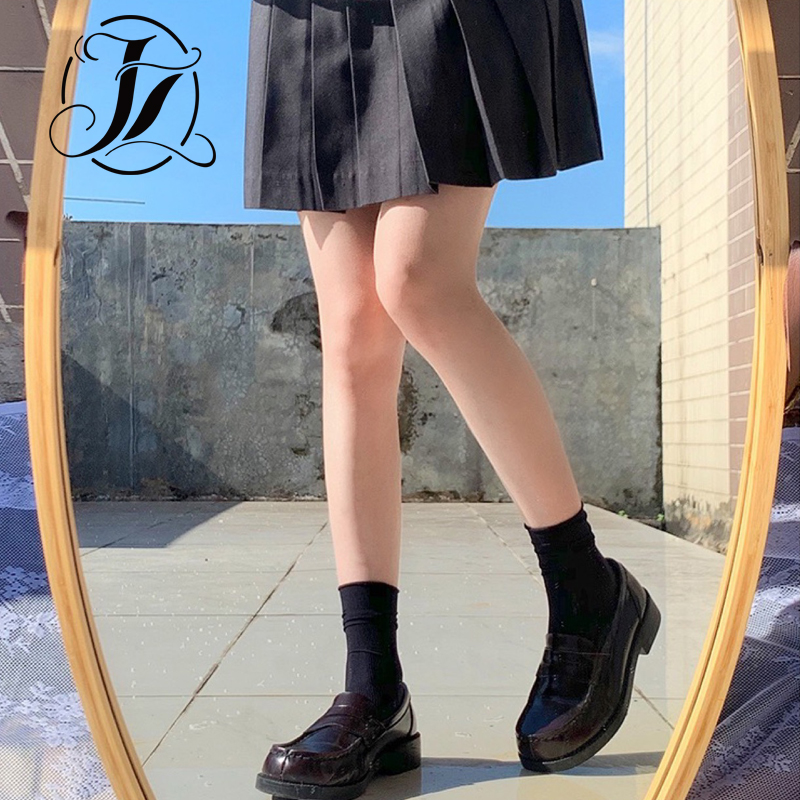 3双【菁织】冰冰袜ins吵女中筒袜堆堆袜