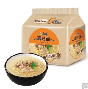 9.9元包邮！康师傅方便面 汤好喝系列 猪骨汤面*五连包