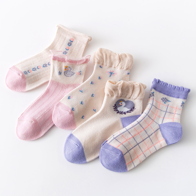 【5双】A类春夏婴幼儿童纯棉袜子0-12岁