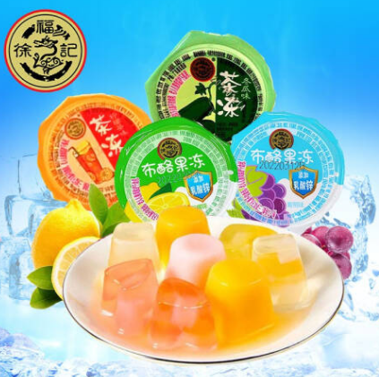 7.9元包邮！徐福记 布酪果冻500g