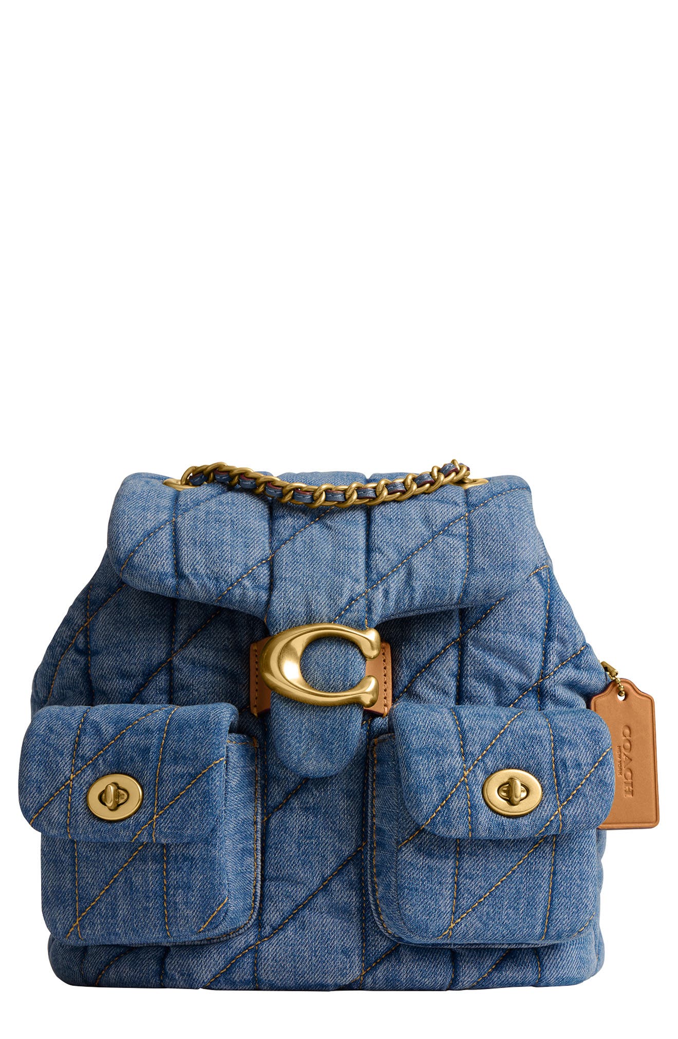 COACH Tabby Quilted Denim蔻驰背包 Indigo