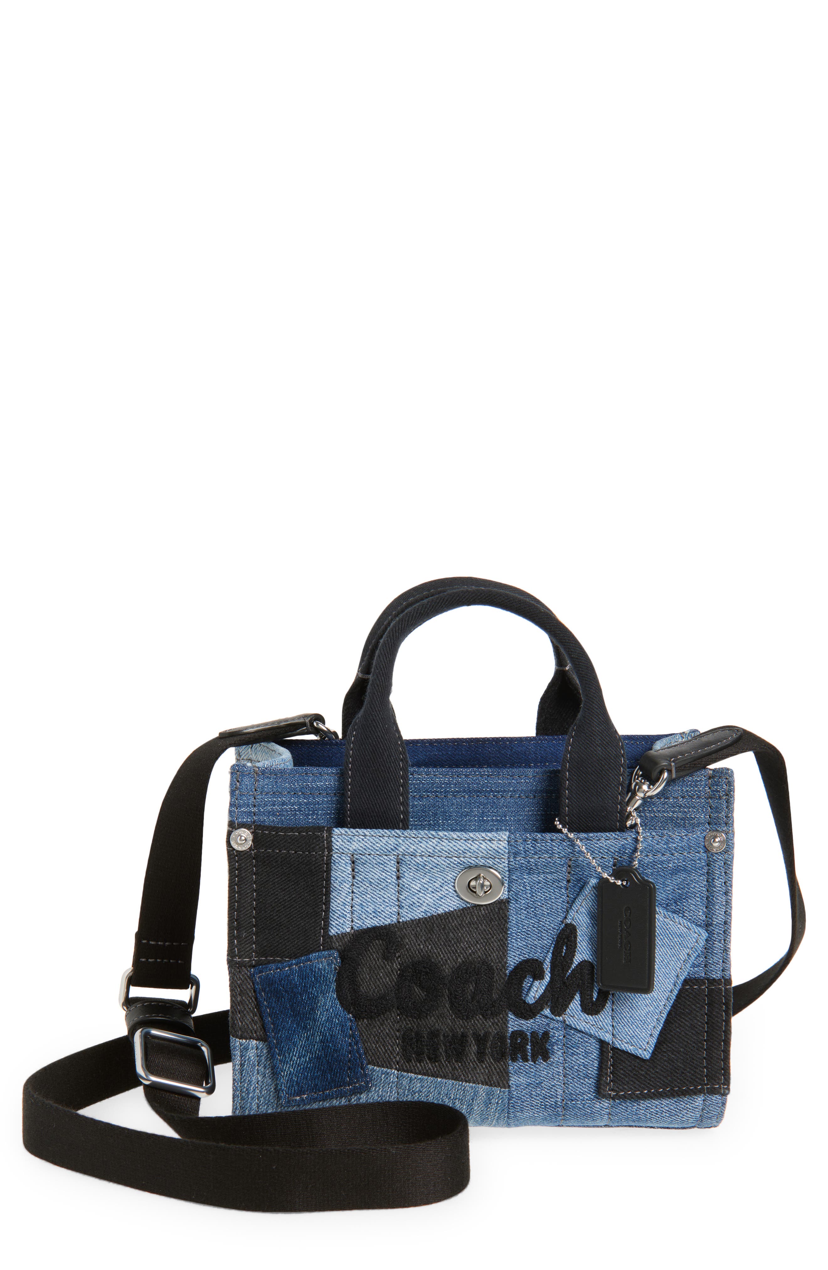 COACH Denim Patchwork Cargo Tote