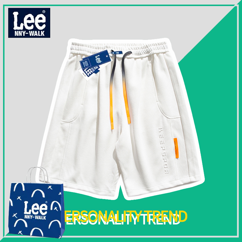 Lee联名潮流白色运动短裤