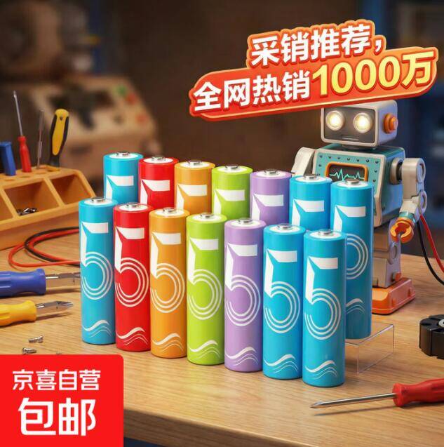 彩虹碳性电池5号+7号组合装 最终到手价1.89元