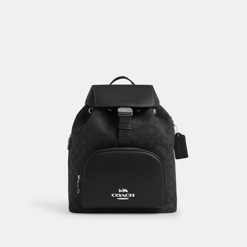 coach pace large backpack in signature jacquard CT812-SBKBK