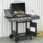 Outsunny Deluxe Gas Barbecue Grill三合一烤肉架