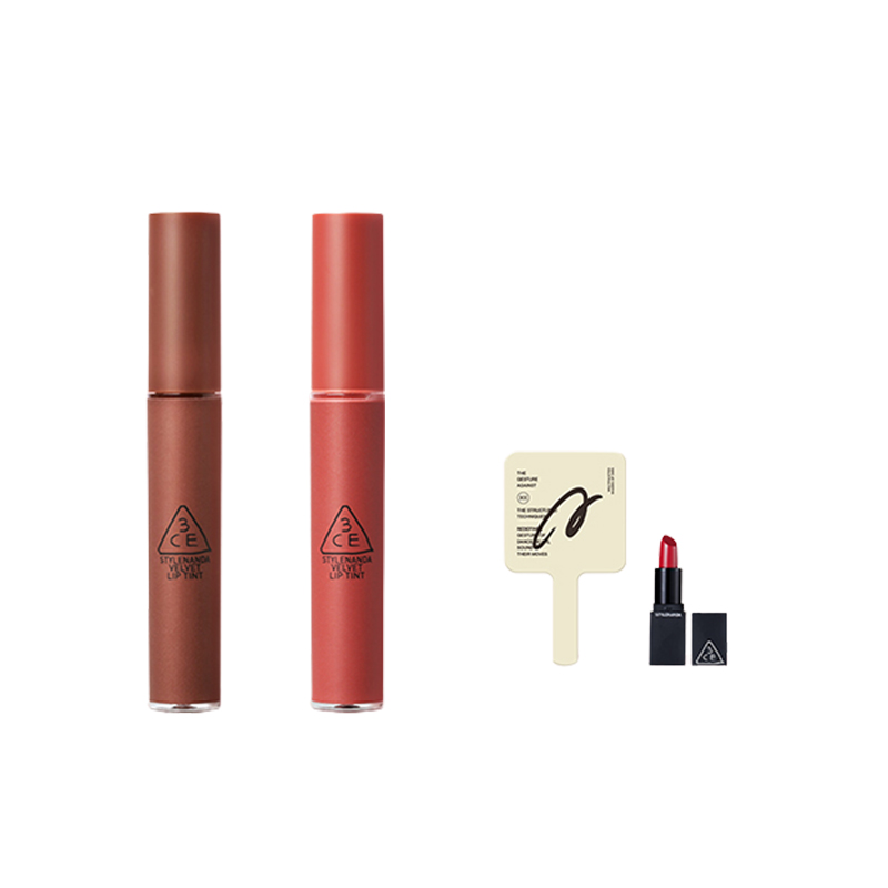 【旗舰店】3CE丝绒唇釉2支