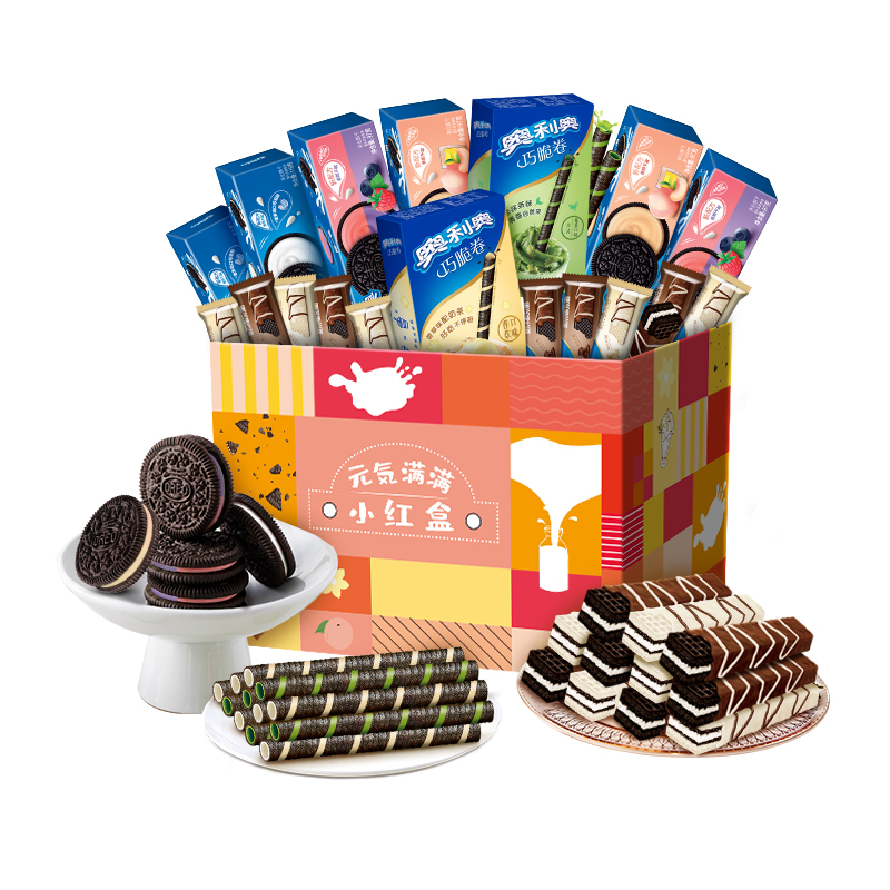 奥利奥元气满满小红盒礼盒饼干858g