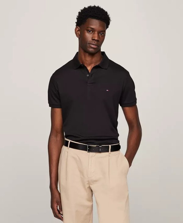 Tommy Hilfiger 条纹男士液态棉POLO衫