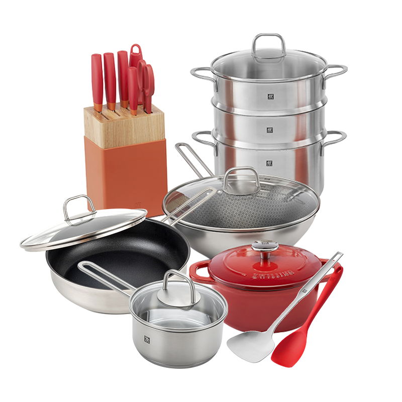 德国双立人家用厨房全套锅具套装